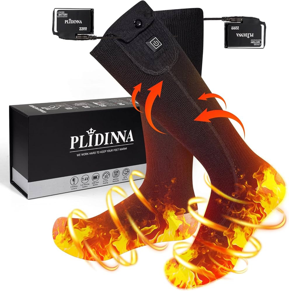 Heated Socks for Men Women, Battery Heated Socks, 2X 2200mAh 7.4 V Upgraded Battery Heating Socks... | Amazon (US)