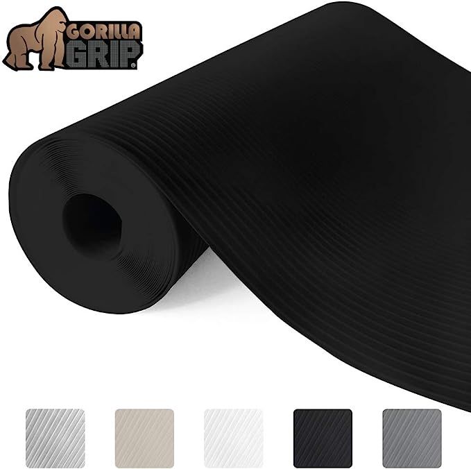 Gorilla Grip Ribbed Top Drawer and Shelf Liner, Non Adhesive Roll, 17.5 Inch x 10 FT, Durable and... | Amazon (US)