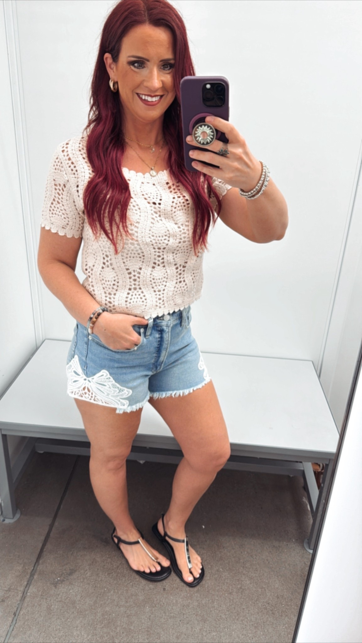 Jessica Simpson Crochet top and Jean shorts 

#LTKFindsUnder50