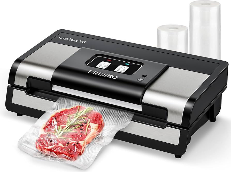 FRESKO Automatic Vacuum Sealer Machine, 140 Watts, with Dry/Moist Food Detection, 2 Rolls Bag (Au... | Amazon (US)