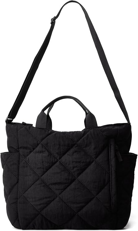 Puffer Tote Bag Women Quilted Crossbody Handbag Lattice Padded Puffy Purse Casual Satchel Bag | Amazon (US)