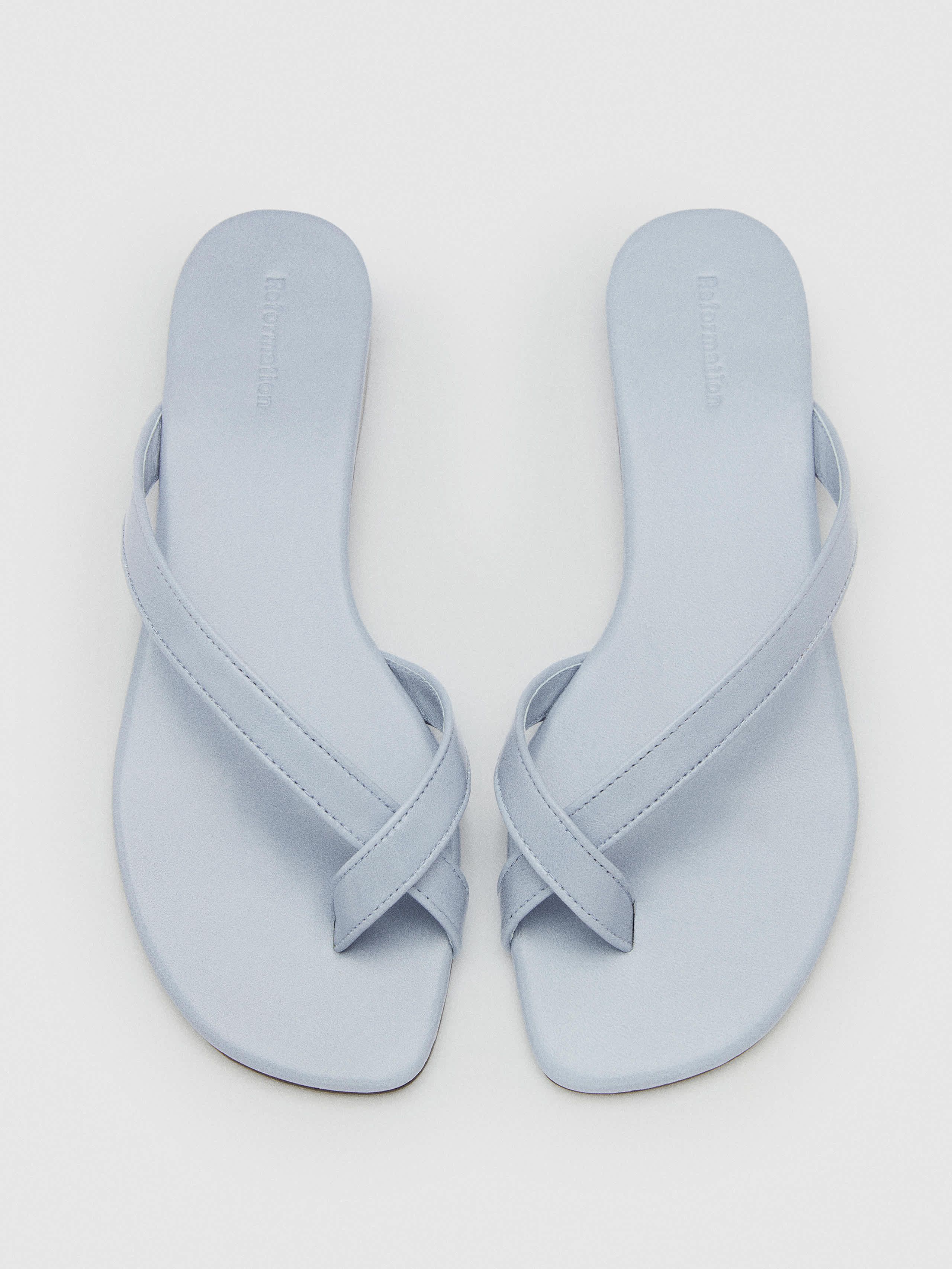 Reformation Sonoma Flat Sandal Blue 9.5 | Reformation (Global)