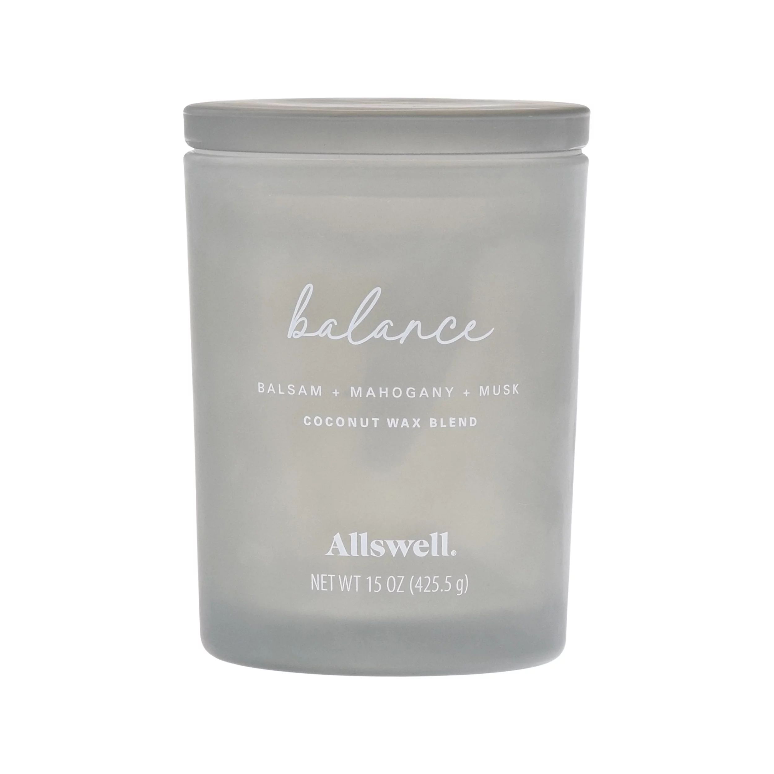 Allswell 15oz Scented 2-Wick Spa Candle - Balance (Balsam + Mahogany + Musk) - Walmart.com | Walmart (US)