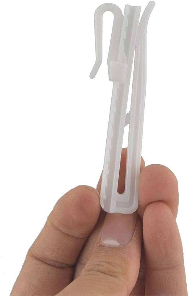 Ailejia 30 Pcs Curtain Rod Hooks Plastic Adjustable Drapery Curtain Tape Hook for Window Curtain,... | Amazon (US)