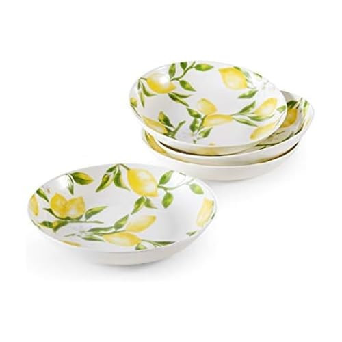 Mikasa Lemons Bone China Lightweight Chip Resistant Set Of 4 Pasta Bowls, 8.5 Inch, 20 fl oz | Amazon (US)