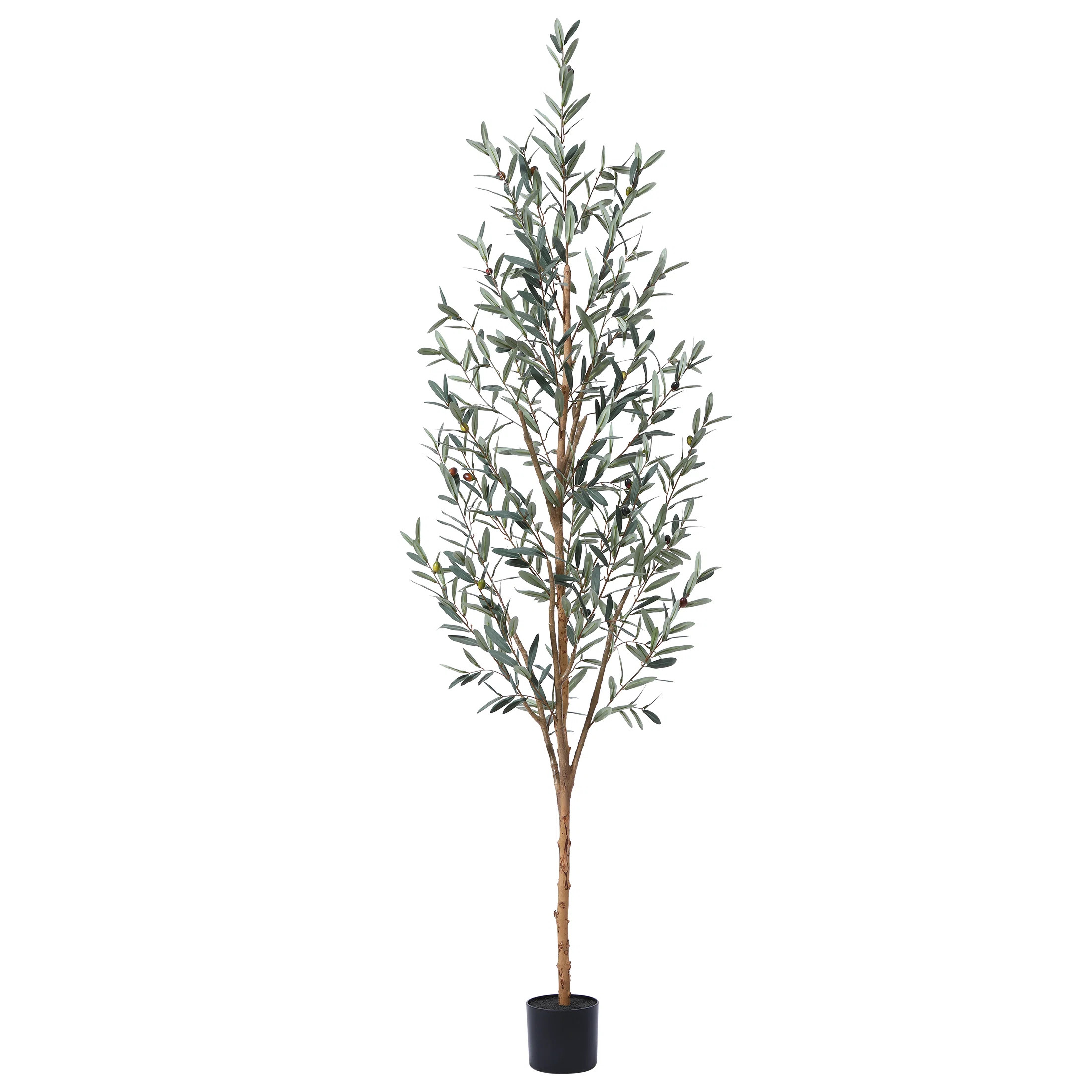 Adcock Artificial Olive Plants with Realistic Leaves and Natural Trunk, Fake Potted Tree Home Dec... | Wayfair North America