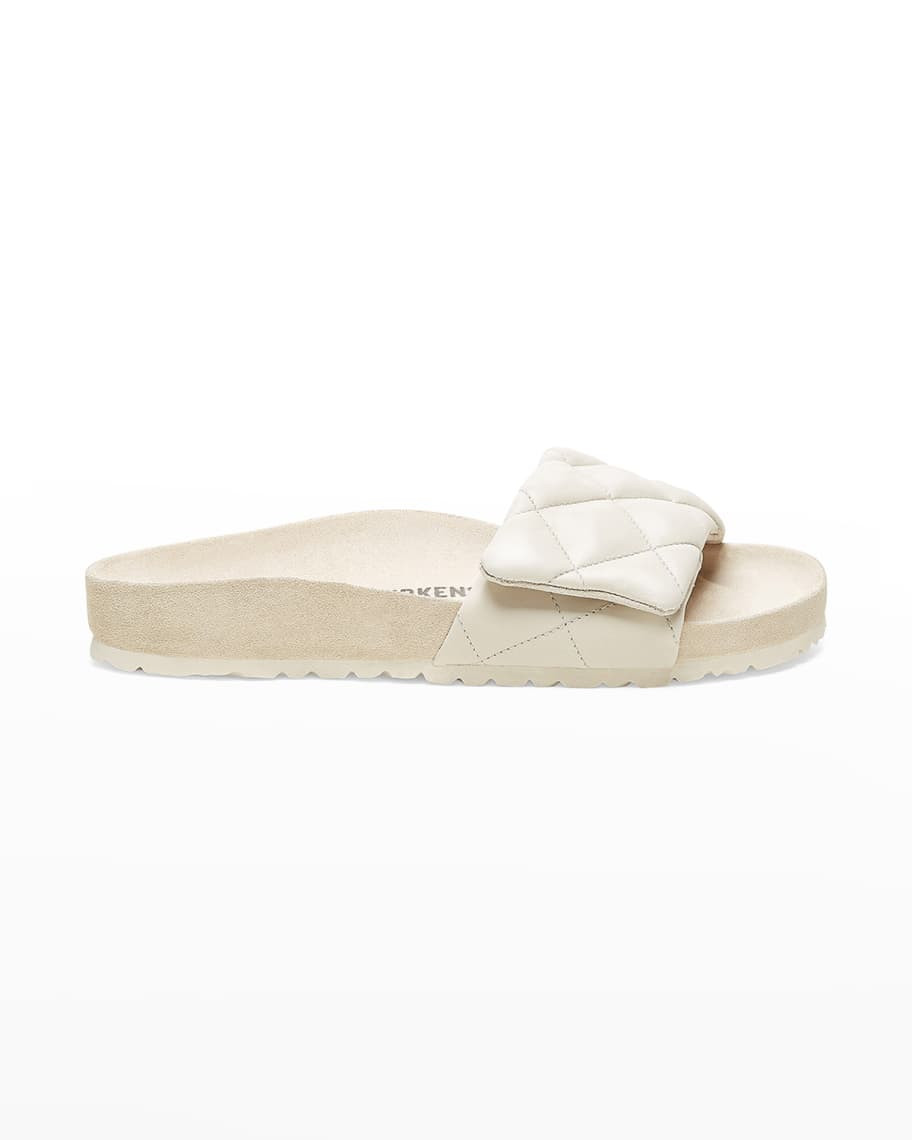 BIRKENSTOCK 1774 Sylt Padded Leather Slide Sandals | Neiman Marcus