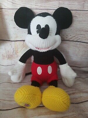 Rare Disney 85th Anniversary Crochet Mickey Mouse Plush 16.5"  | eBay | eBay US