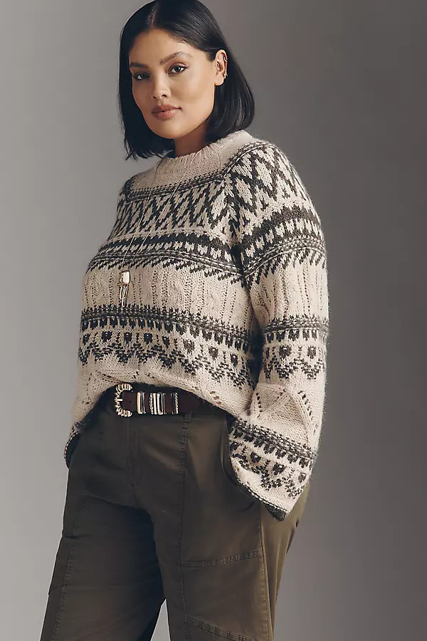 Sanctuary Plus Fairisle Sweater | Anthropologie (US)
