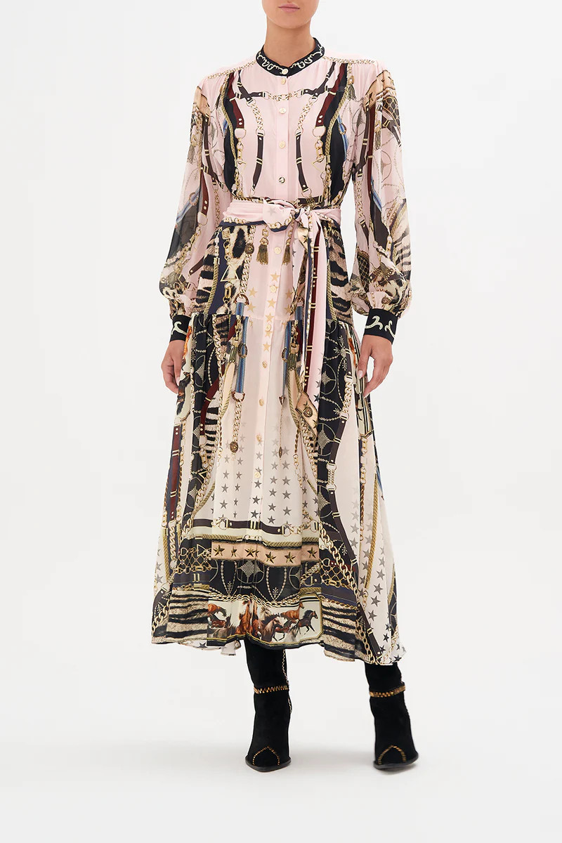 BUTTON THROUGH DRESS WITH YOKE I WANNA BE A COWGIRL BABY | CAMILLA (Australia & New Zealand)