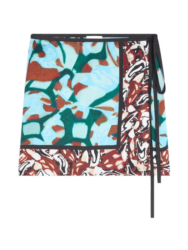 mini printed wrap skirt | Farfetch Global