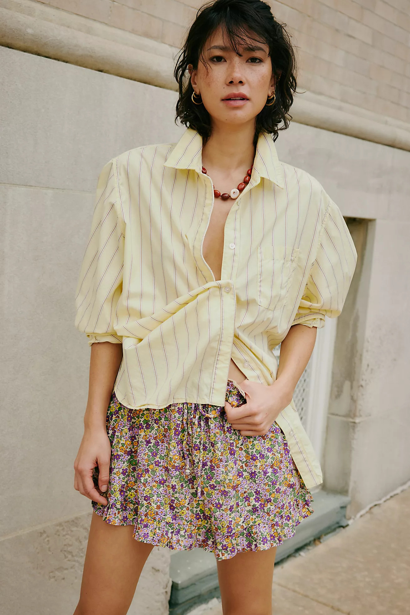 Sabine Striped Articulated Shirt | Free People (Global - UK&FR Excluded)