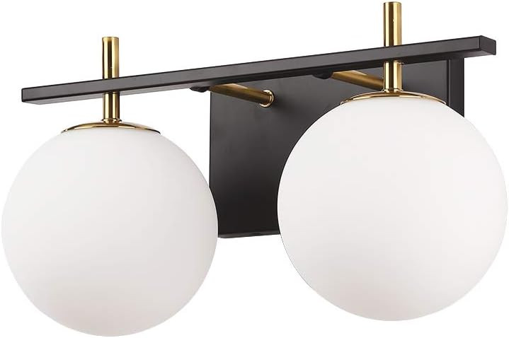 2-Light Bathroom Vanity Light, Modern Wall Sconce Bathroom Lighting Over Mirror, Matte Black Fini... | Amazon (US)