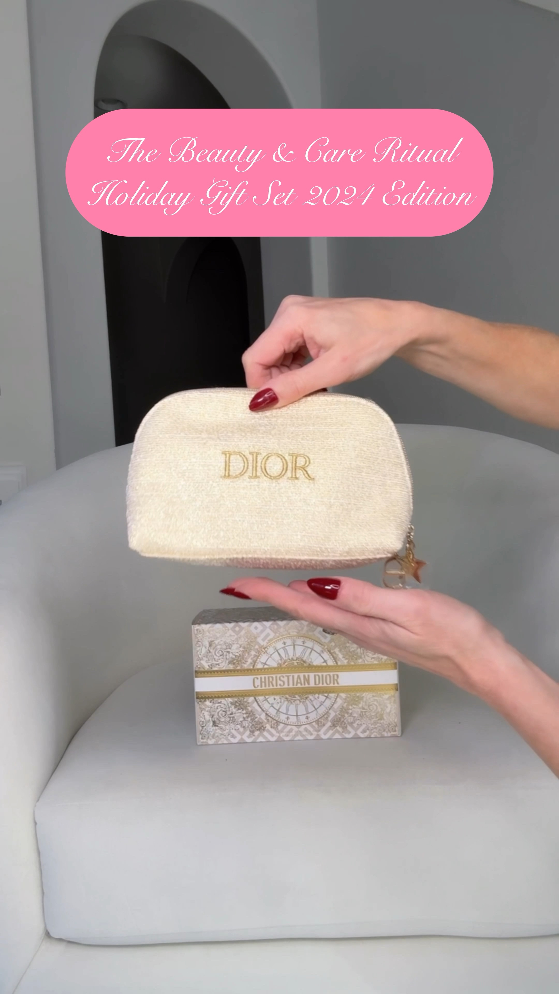 Luxury gifts for her: Dior the beauty & care ritual holiday gift set 2024 edition features a gold pouch, Dior Le Baume and Dior addict lip glow. Use Dior free gift with purchase code LOOK24 to get the free gift shown in the video. Follow for lots more gift ideas for her, free gift with purchase codes and shopping tips.  #ltkfindsunder100#LTKVideo 

#LTKGiftGuide #LTKBeauty