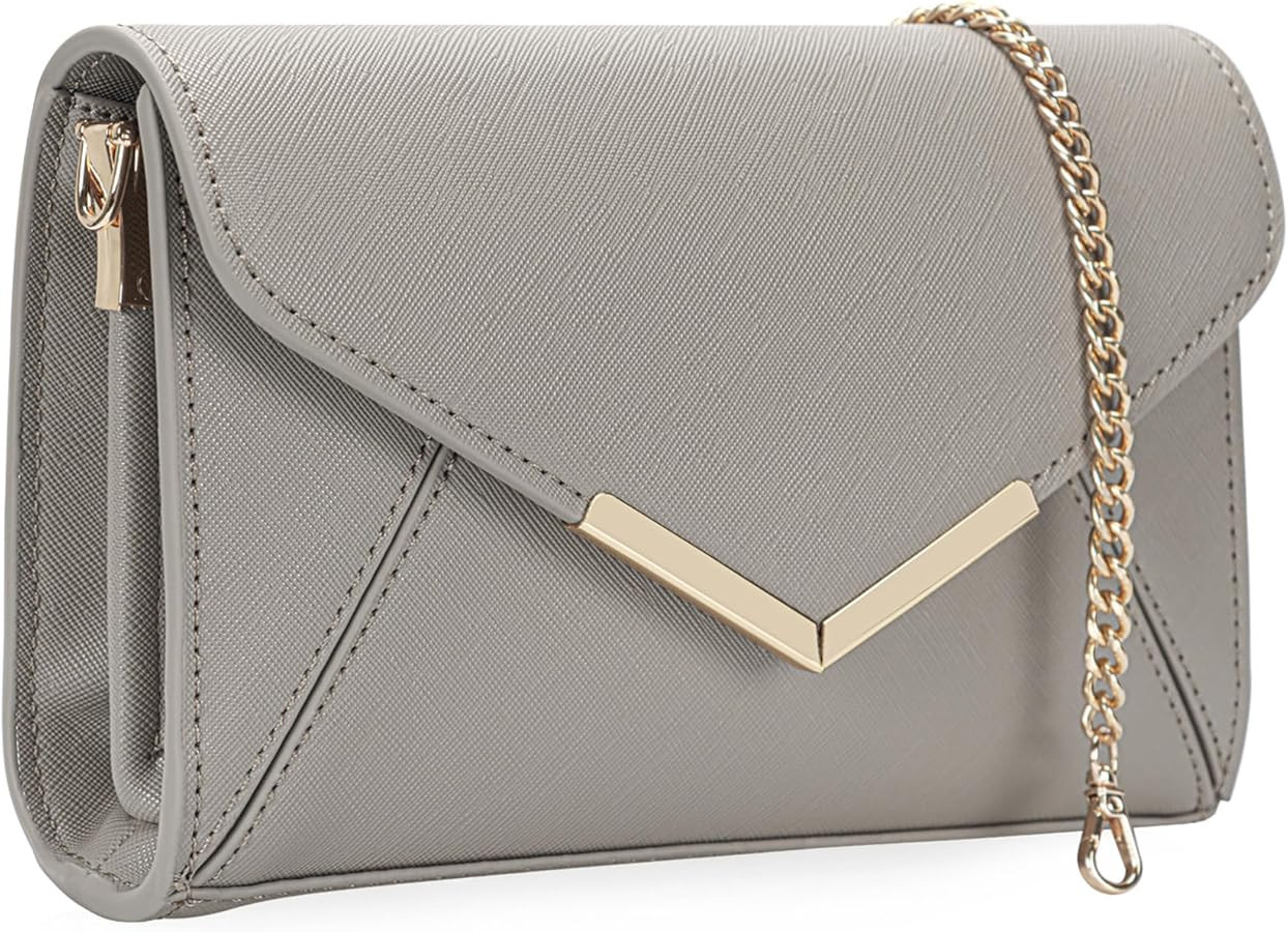 DEXMAY Women Envelope Clutch Faux Saffiano Leather Evening Handbag Foldover Clutch Bag Formal Dre... | Amazon (US)