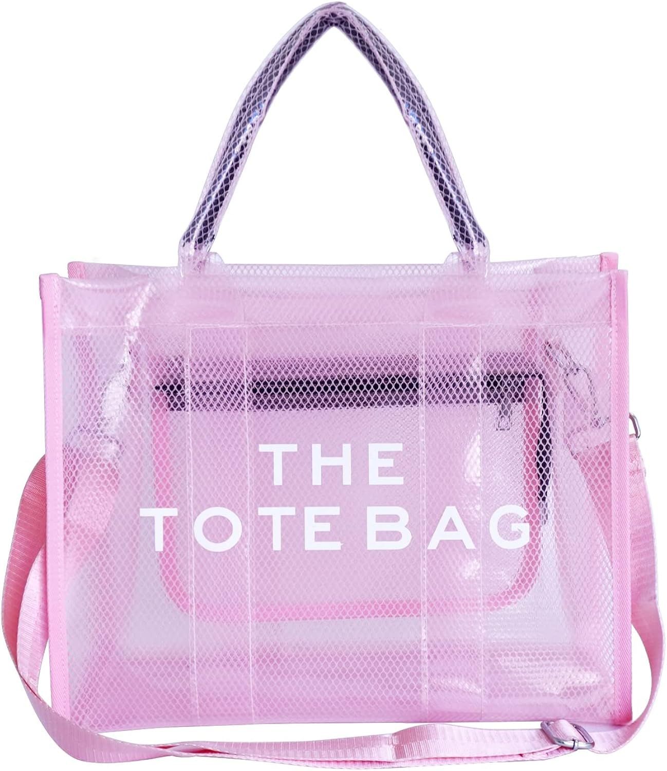 Amazon.com: LMKIDS Tote Bag for Women, Plastic Tote Bag Travel Tote Bag Women Shoulder Handbag Cr... | Amazon (US)
