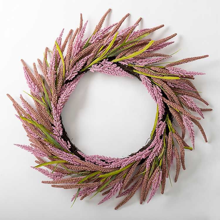 Soft Pink Amaranthus Wreath | Kirkland's Home