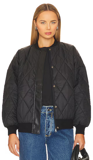 Julie Quilted Jacket in Black | Revolve Clothing (Global)