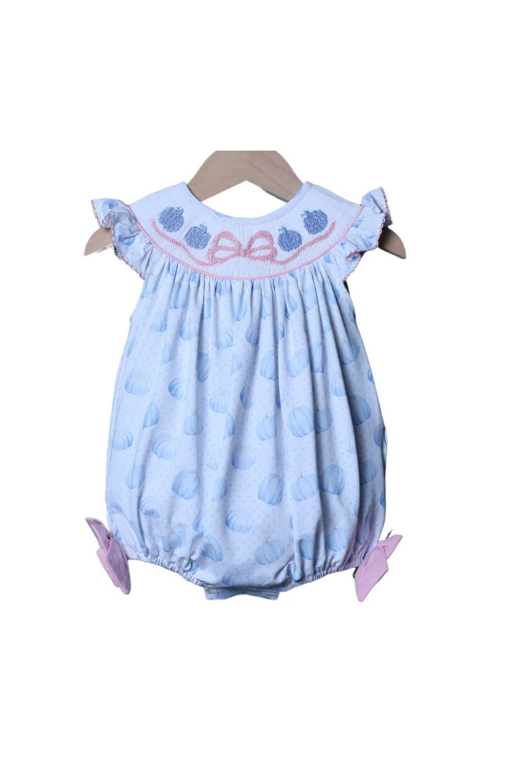 Smocked Sweet Bow Pumpkin Bubble | The Smocked Flamingo