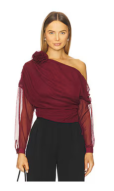 Lovers and Friends Asha Top in Burgundy from Revolve.com | Revolve Clothing (Global)