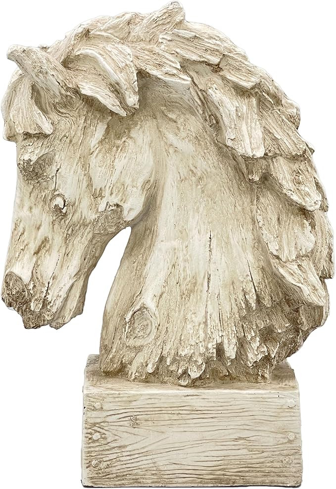 Galt International 18" Horsehead Resin Wood-Look Tabletop Sculpture Mantle Entryway Table Foyer H... | Amazon (US)