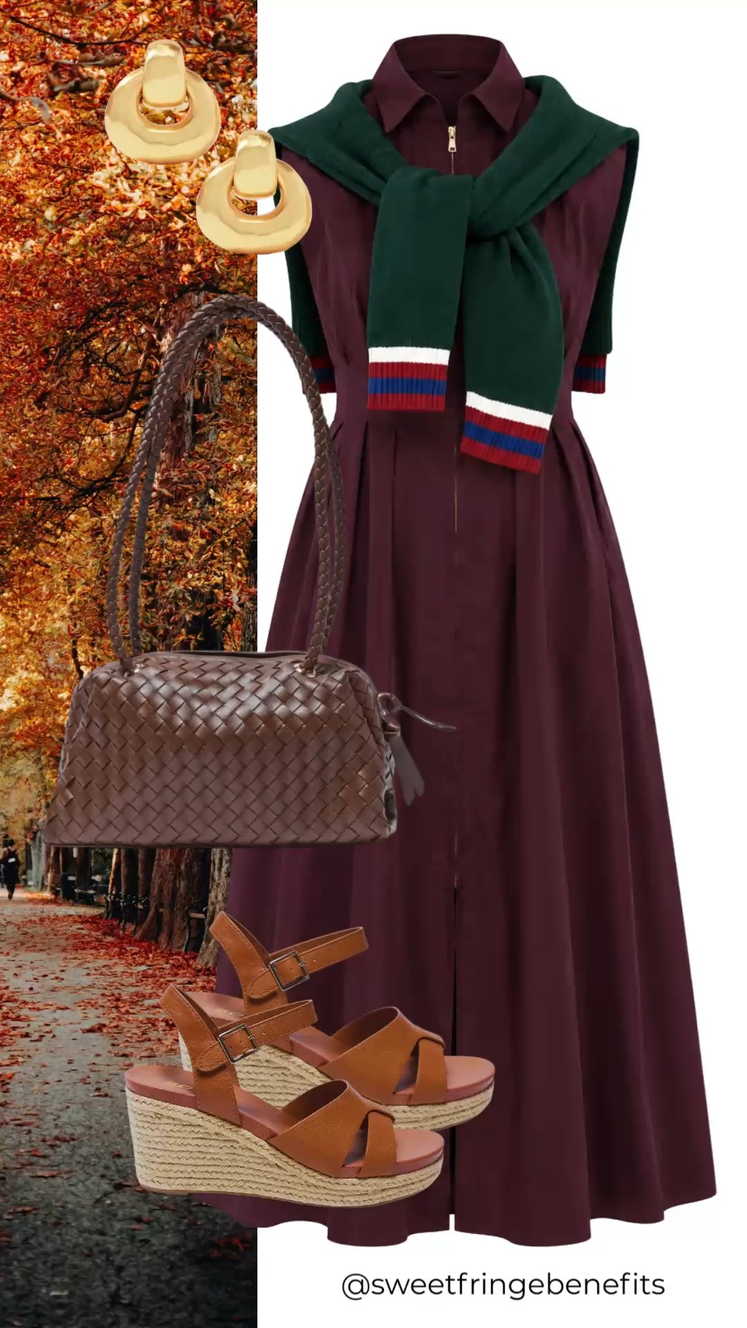 This rich burgundy shirt dress is a timeless fall staple that's easy to dress up or down. Paired with cognac platform wedges, a woven brown handbag, and classic accessories for an effortlessly polished look.

💡 LTK MADE EASY
❤️ Heart = Support my posts!
🔖 Save = Get sale & restock alerts
📋 Lists = Keep favorites organized
📲 Share = Send lists and products to a friend. Hello, Christmas List!
💬 Comment = Ask me anything about what I'm wearing.:-)

#LTKgrwm #LTKootd #LTKOver40