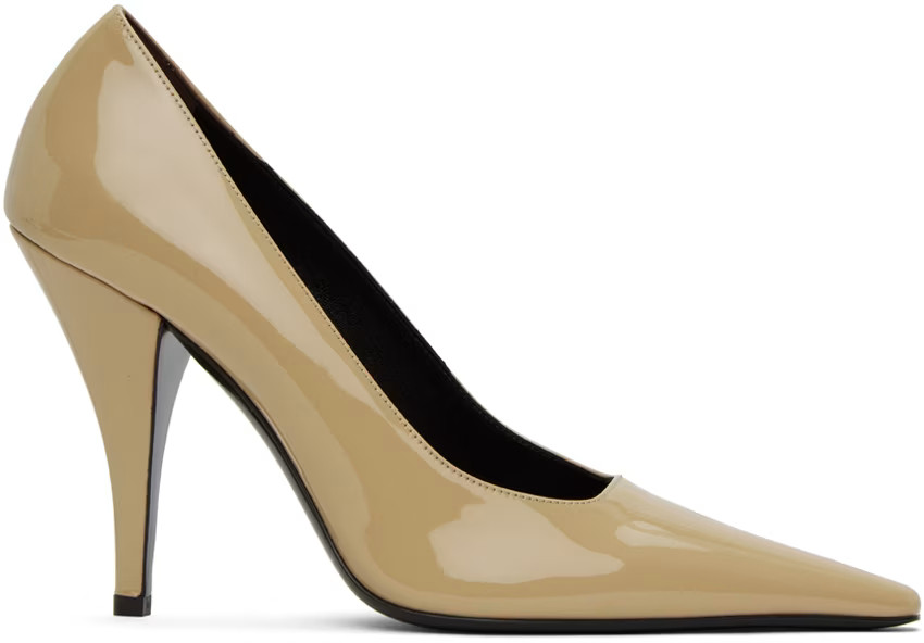The Row - Beige Lana Heels | SSENSE