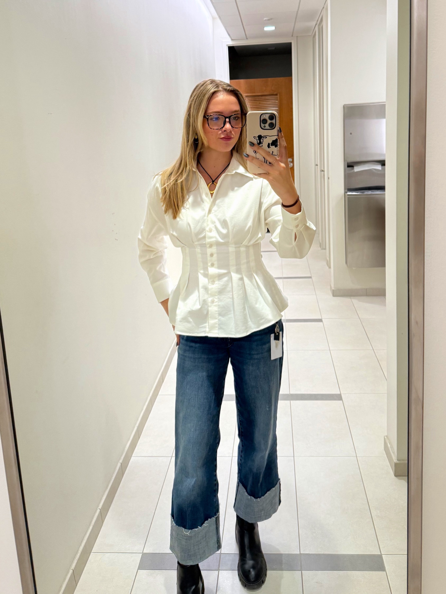 Work wear!! Glasses are linked in my Amazon storefront! 