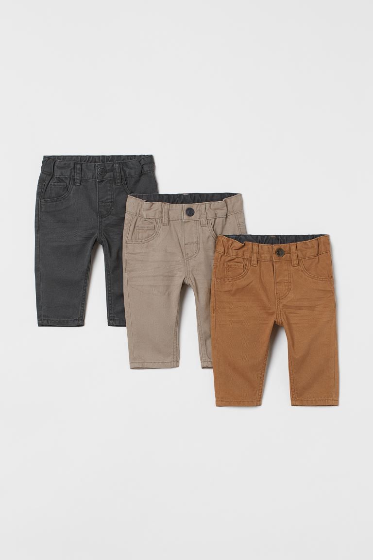 3-pack Twill Pants | H&M (US + CA)