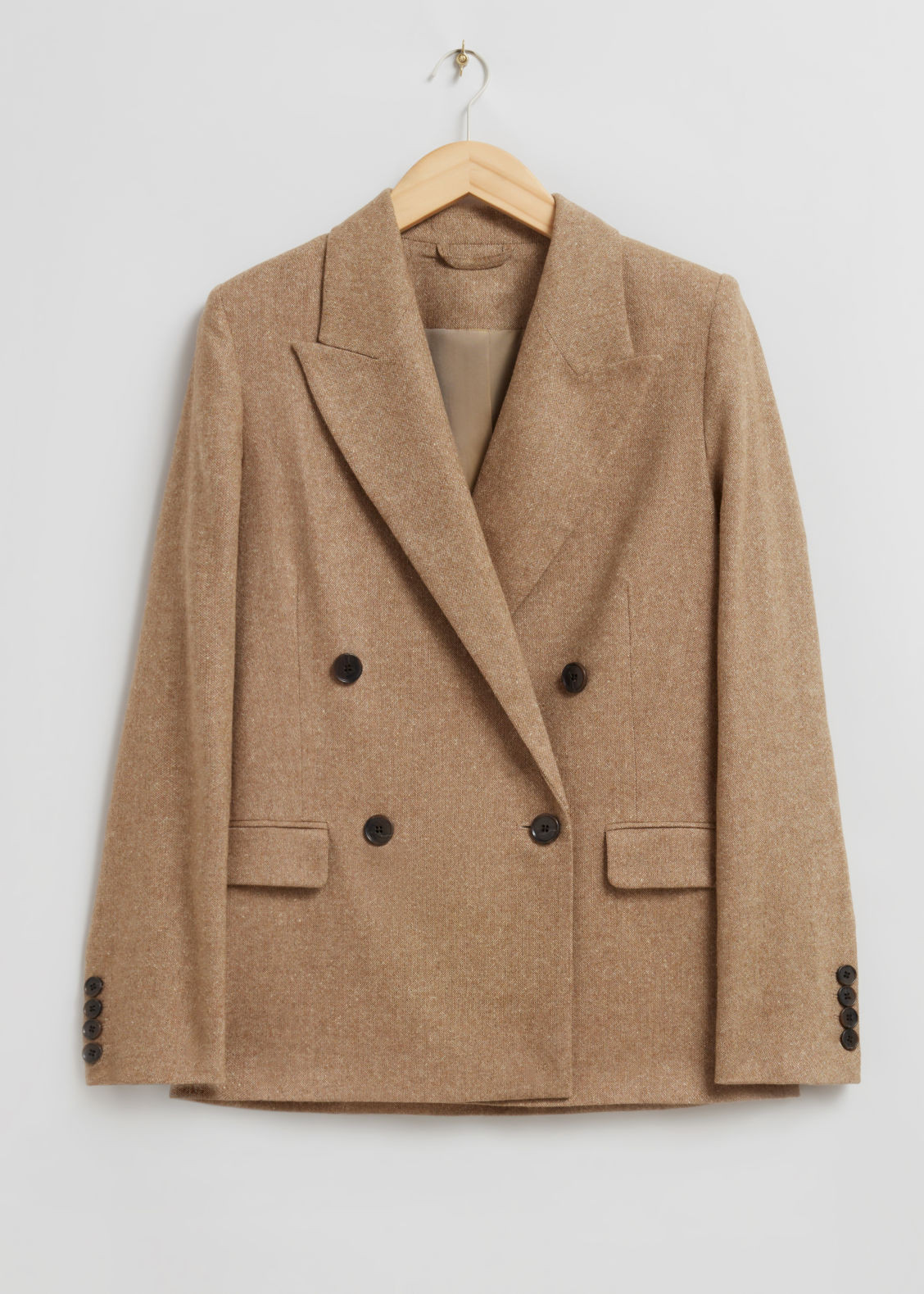 Tailored Tweed Blazer - Beige | & Other Stories (EU + UK)