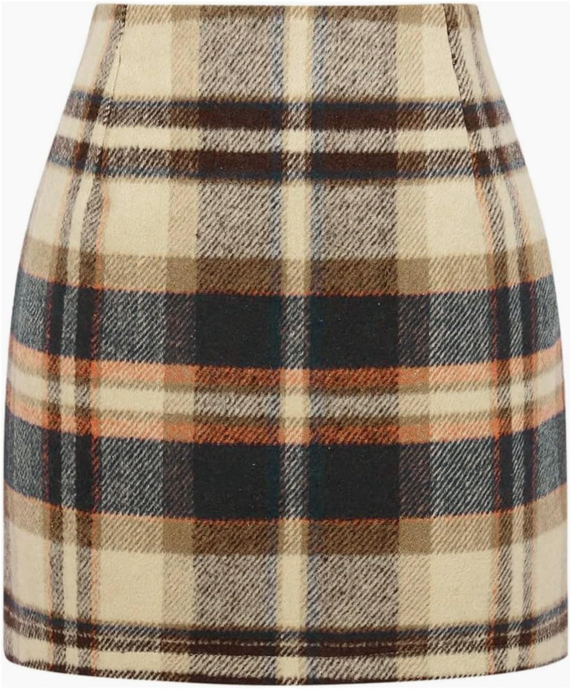 onlypuff Plaid Skirts for Women High Waisted Mini Skirts Ladies Fall Fashion Outfits Bodycon Above the Knee Dresses | Amazon (US)