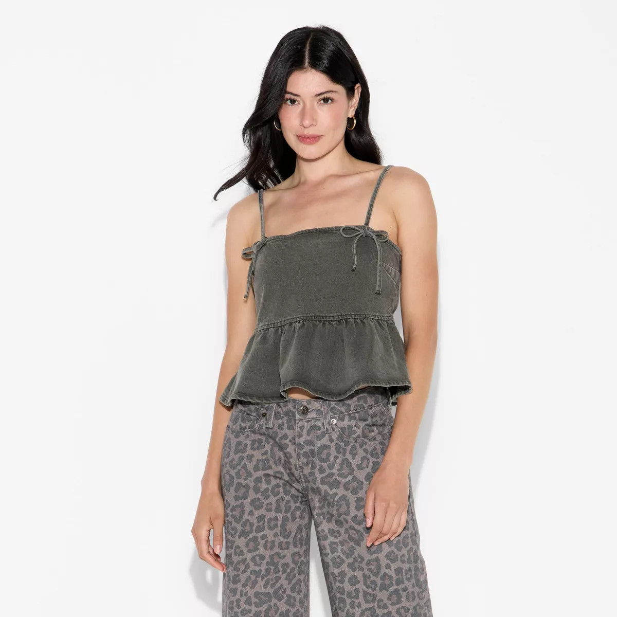 Women's Denim Peplum Tank Top - Wild Fable™ | Target