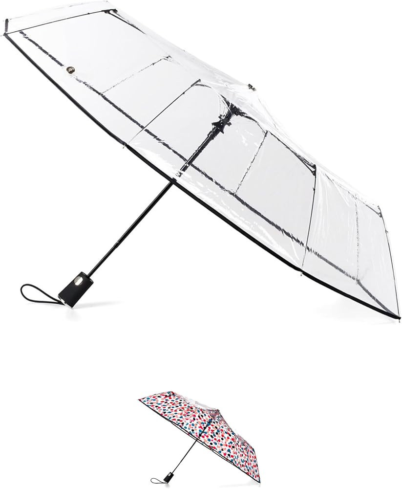 Totes Compact Auto Open Folding Umbrella with Enhanced Visibility | Amazon (US)