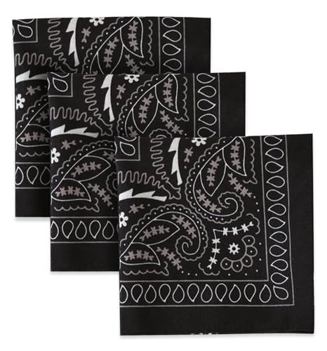 Tough Headwear Large Bandana Headband - Handkerchief Bandanas for Men & Women - Cowboy Scarf - Paisley Bandana Pack | Amazon (US)
