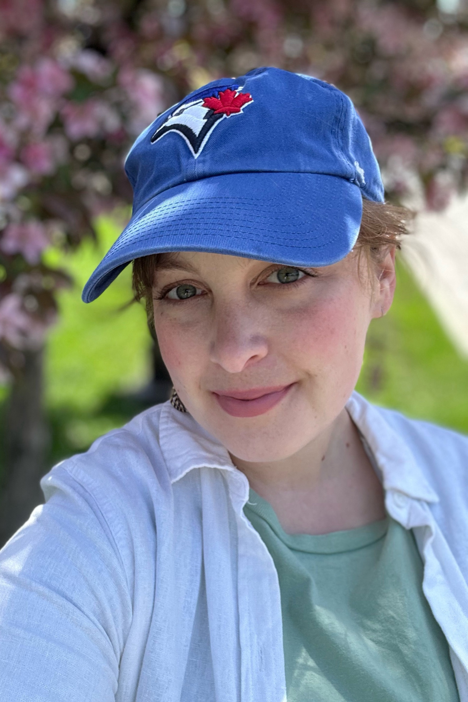 Pink lipstick to match the beautiful cherry blossoms! Plus my favourite summer linen shirt.

#LTKmidsize #LTKbeauty
