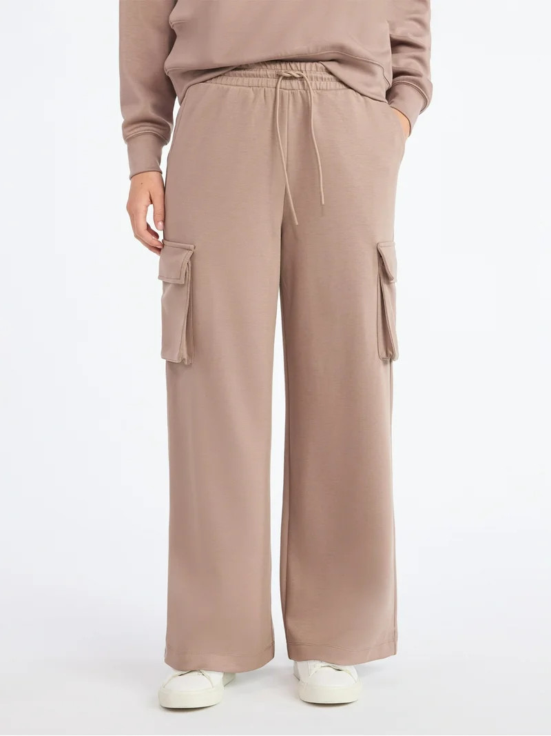 Scoop Women's and Women's Plus New Scubaknit Cargo Pants, Sizes XS-4X | Walmart (US)
