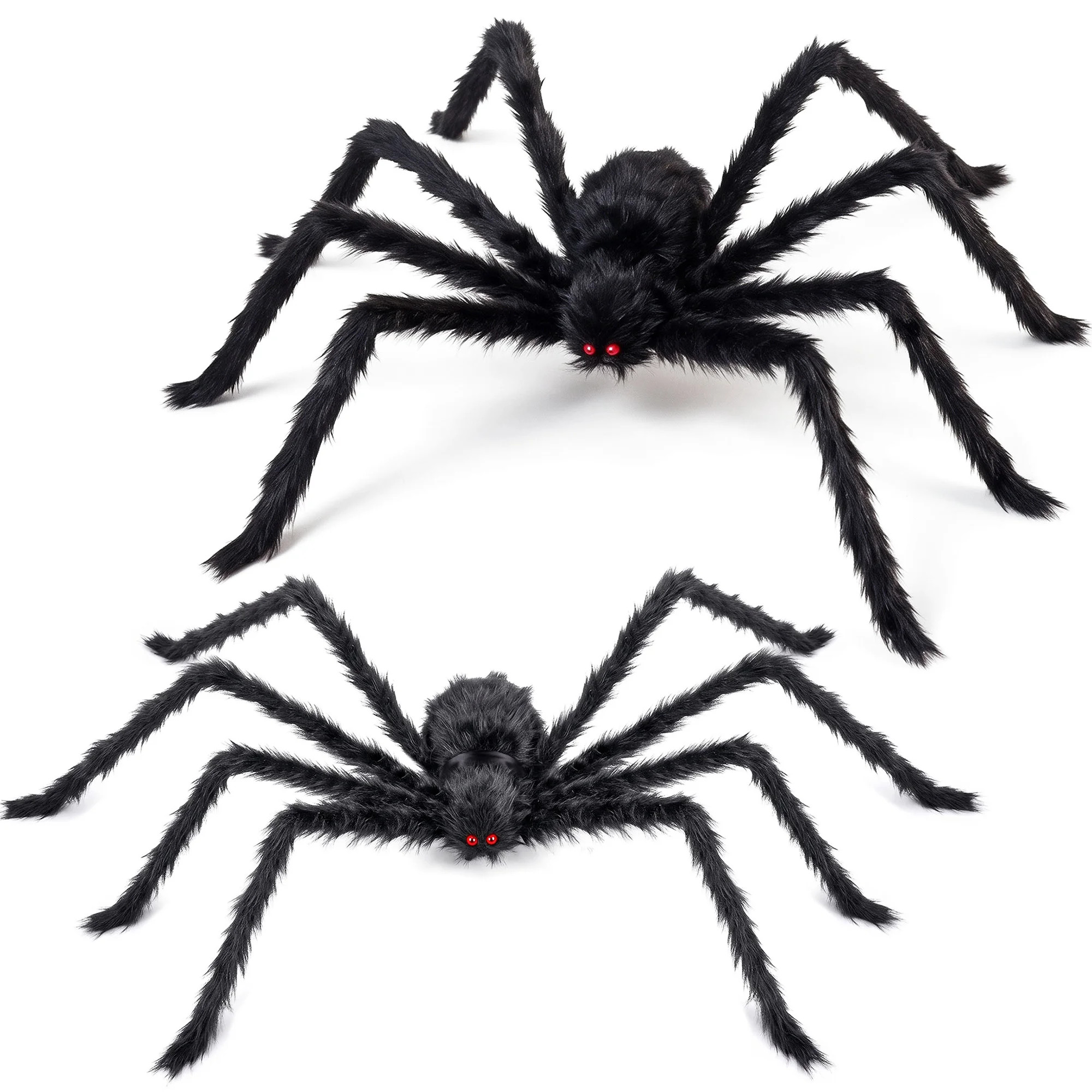 2PCS Giant Spiders Scary Spider Props Halloween Decorations for Indoor Outdoor Garden (59", 49") | Wayfair North America