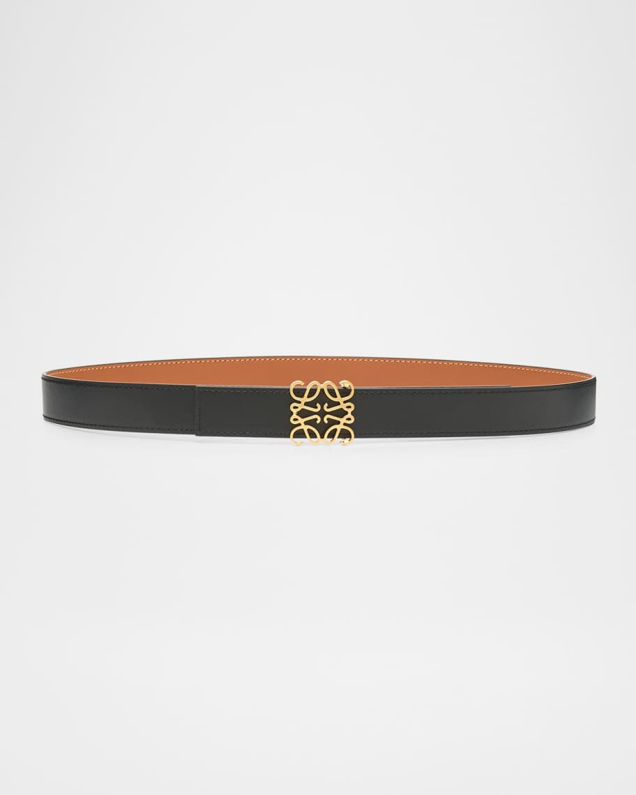 Loewe Anagram Reversible Leather Belt | Neiman Marcus