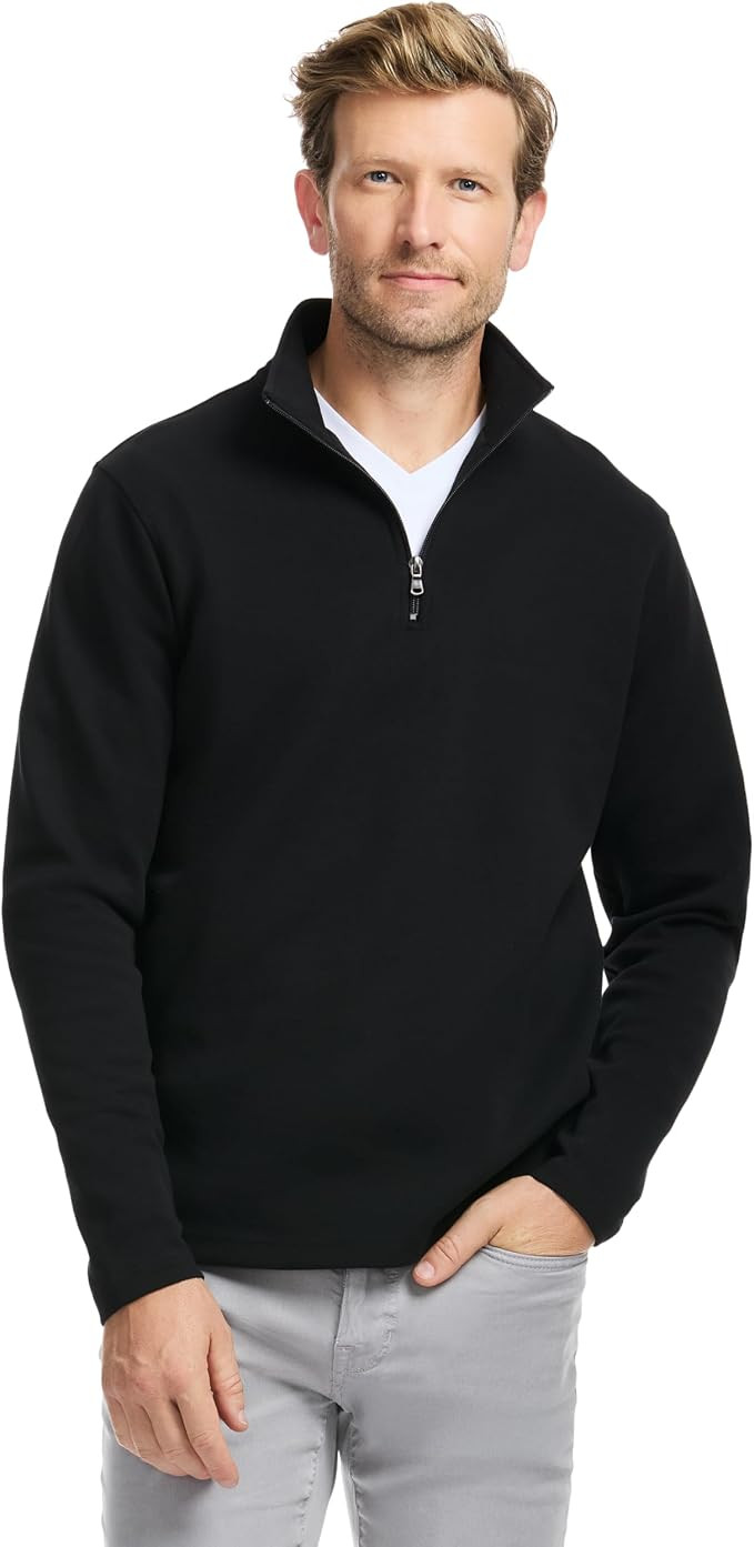 SAKS Fifth Avenue Men's Pique Quarter-Zip Pullover | Amazon (US)