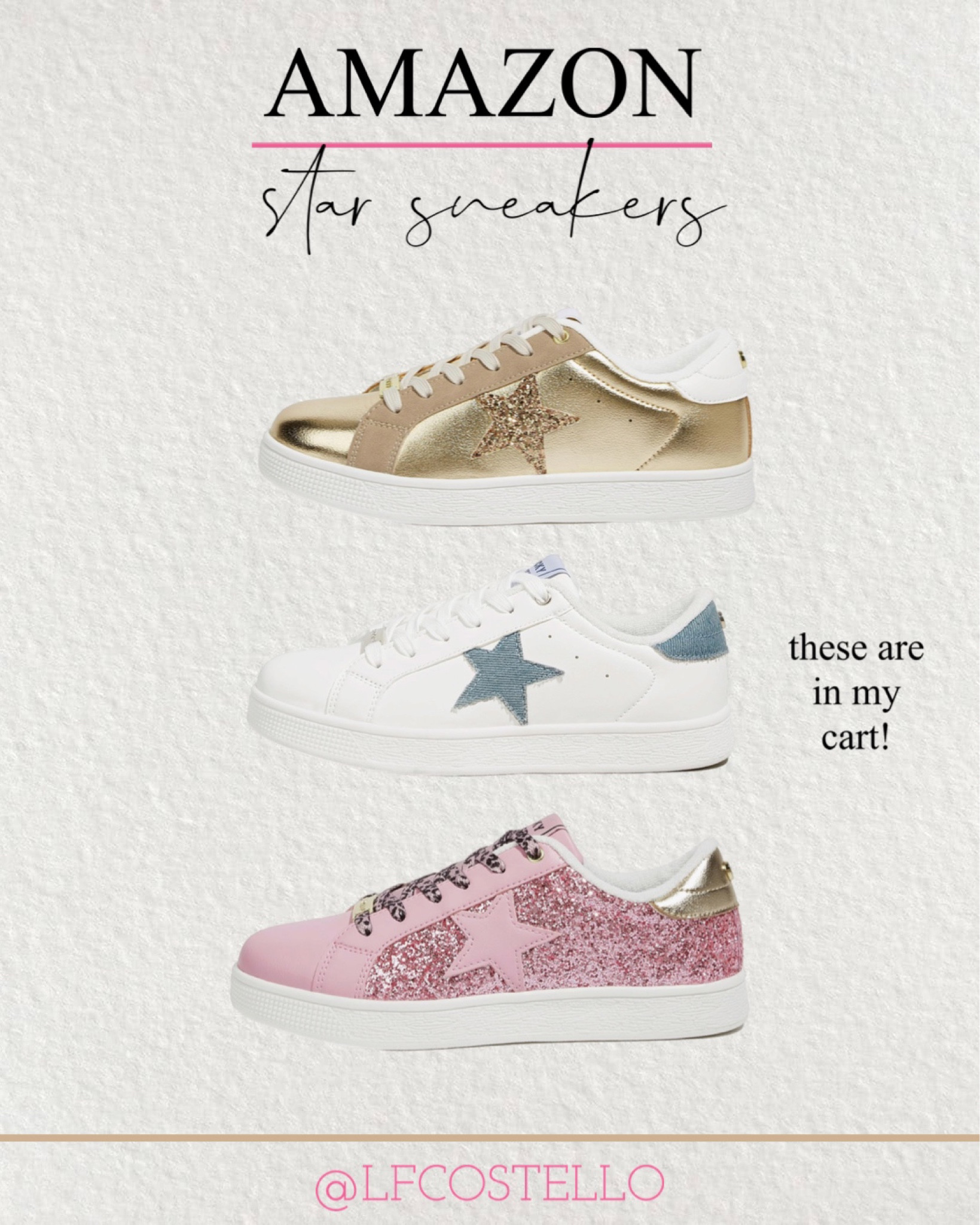 Amazon star sneakers - denim shoes - glitter sneakers 

#LTKshoecrush #LTKfindsunder50 #LTKSpringSale