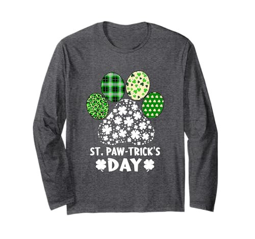 St Paw-trick's Day - Happy Saint Patrick's Day Dog Lover Long Sleeve T-Shirt | Amazon (US)