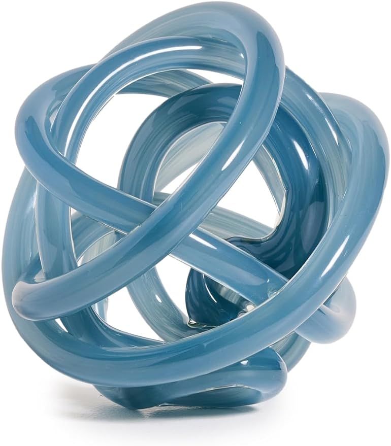 Tizo Design Women's Decorative Glass Knot - Smokey Blue | Amazon (US)