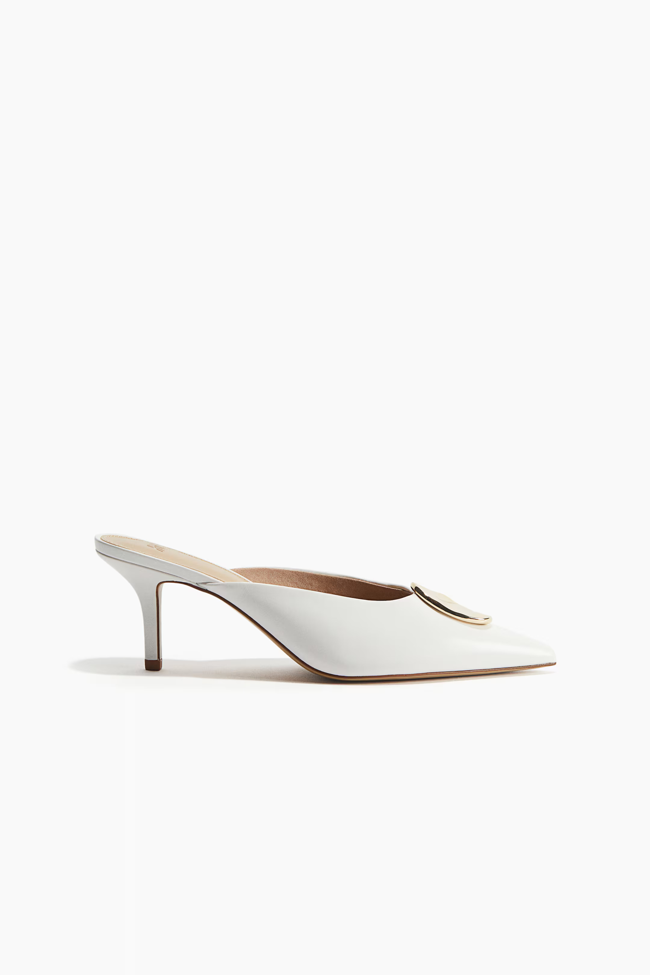 Pointed Heel Mules - White - Ladies | H&M US | H&M (US + CA)