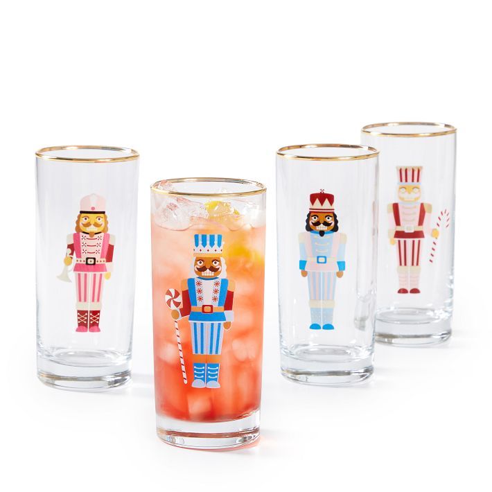 Nutcracker High Ball Glasses, Set of 4 | Mark and Graham