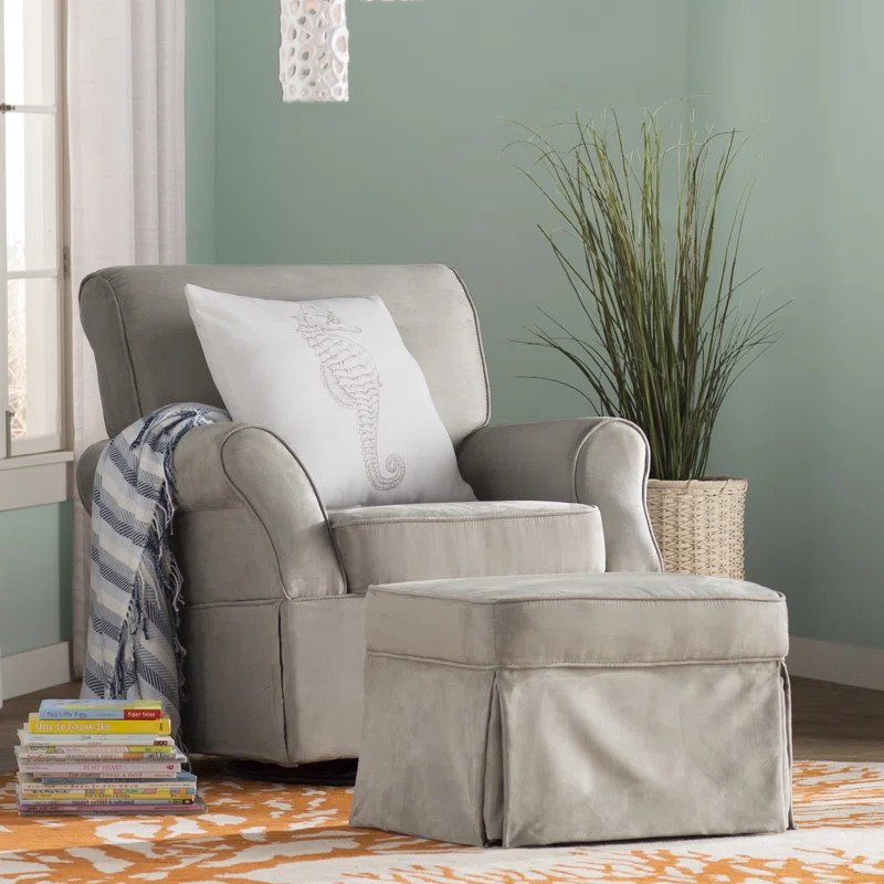 Antonia Swivel Glider and Ottoman | Wayfair North America