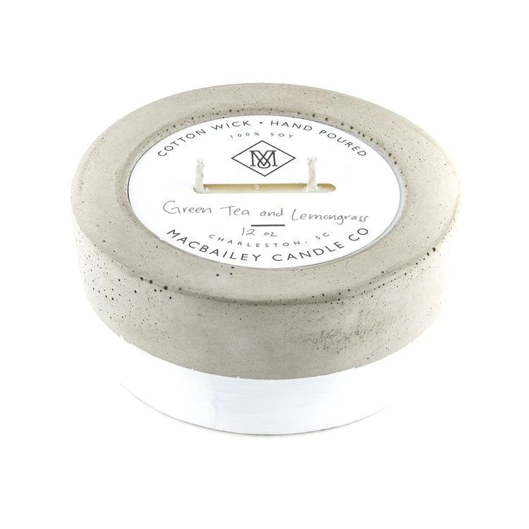 Green Tea & Lemongrass Concrete Candle | Megan Molten
