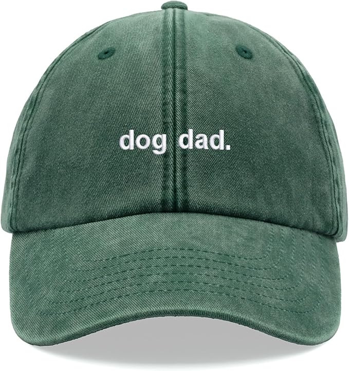 Dog dad. Baseball Cap Vintage Washed Unisex Dad Hat Adjustable Dog | Amazon (UK)