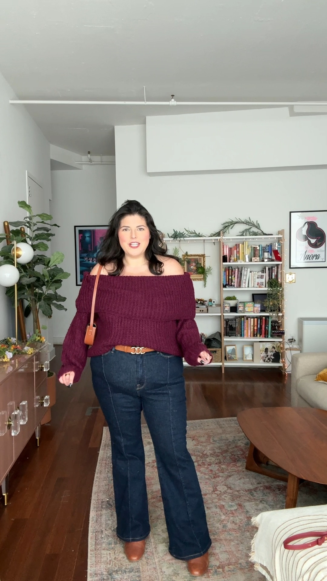 Outfit idea number 3 for Valentine’s Day! Way more casual, best for a day date. The color is so rich and beautiful I love it  