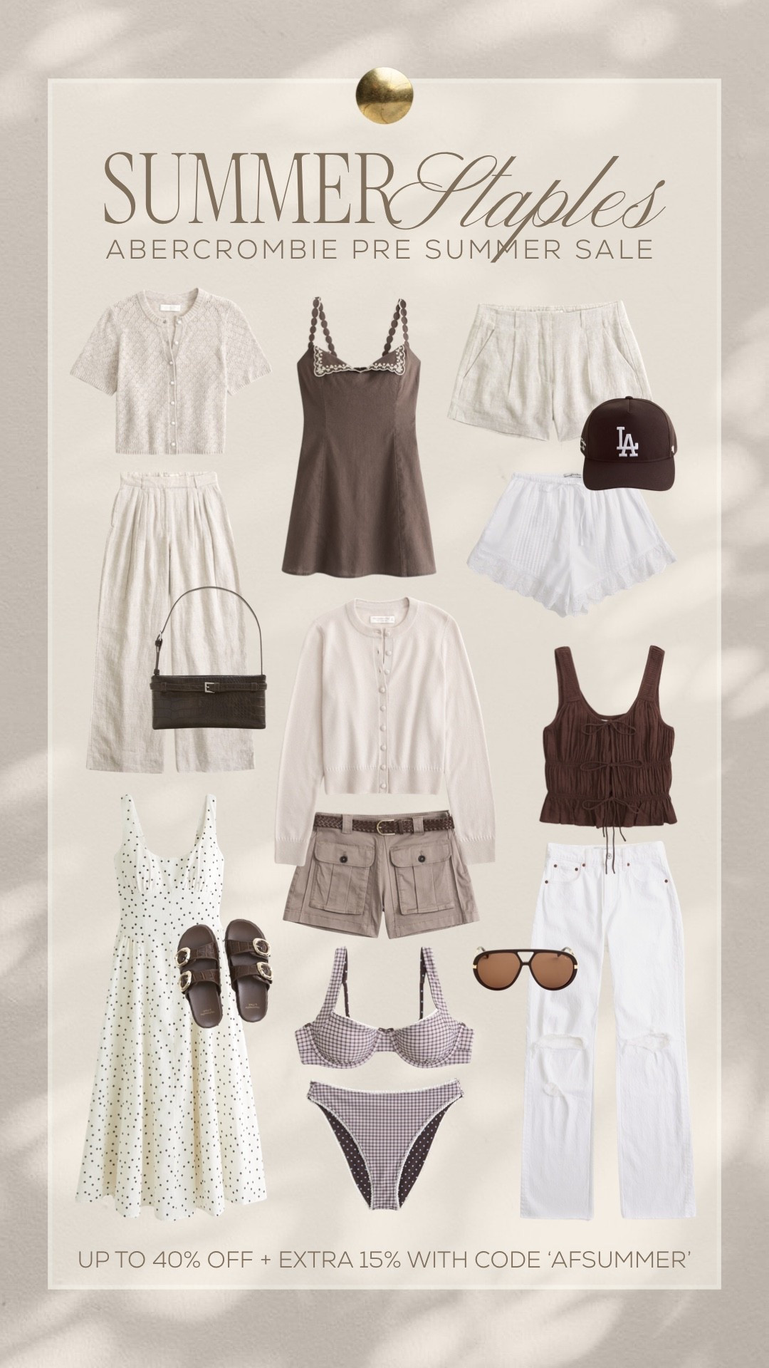 Abercrombie pre summer sale! Take an extra 15% off with code AFSUMMER

#LTKSaleAlert
