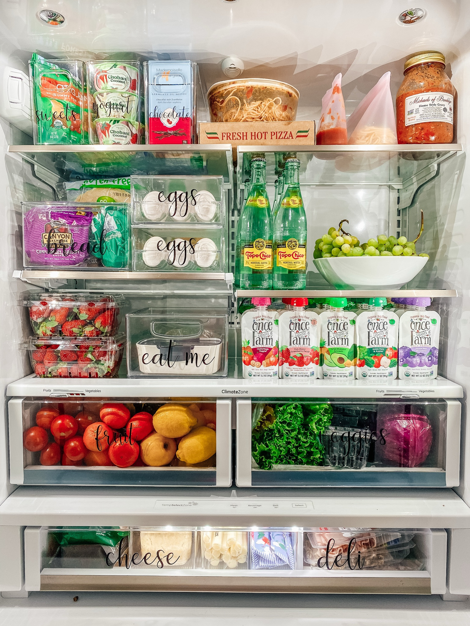 Fridge organization on fleek. ✨ Food tastes better organized. Home organizing  goals.

#LTKOver40 #LTKFamily #LTKHome